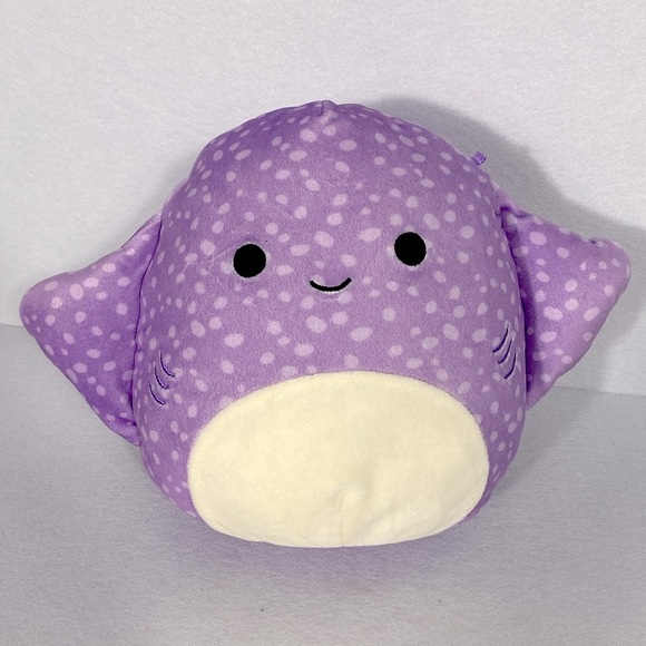 Squishmallows Lavender Plush Aziza the Stingray with White Belly - Picture 1 of 9
